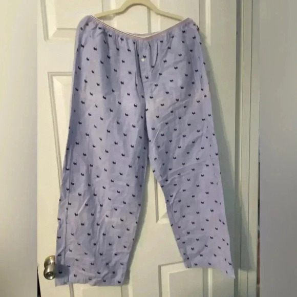 Tommy Hilfiger Flannel Lounge Pajama Pant Purplish Stripe Dog print Size L - Picture 3 of 4